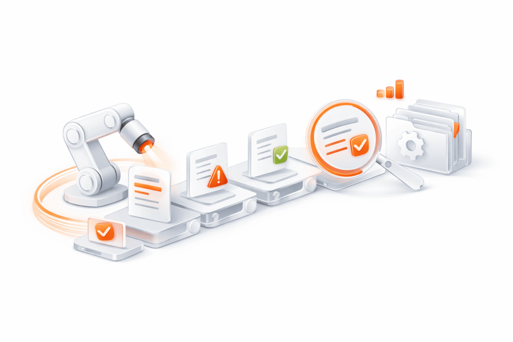 how to organize the automation process for the document editing quality control preview