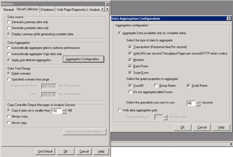 How Granularity Influences the Load Testing Results analysis configuration