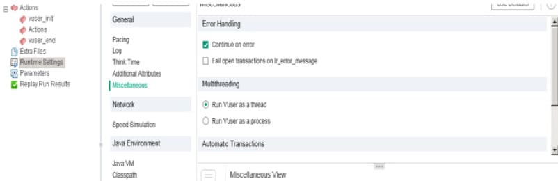 How Granularity Influences the Load Testing Results error settings