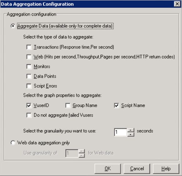 How Granularity Influences the Load Testing Results load runner configuration2