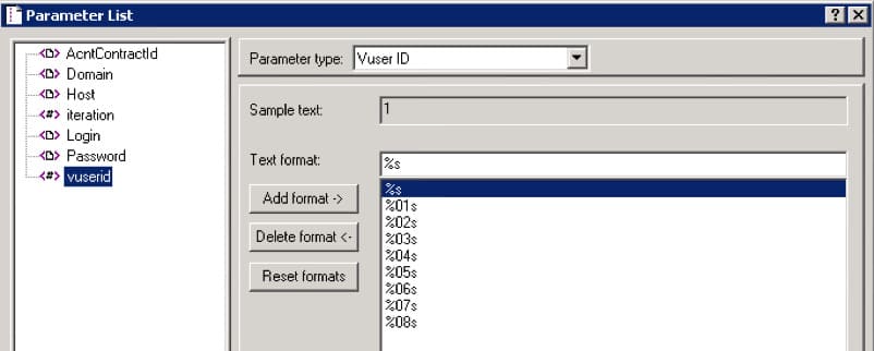 How Granularity Influences the Load Testing Results parameter list