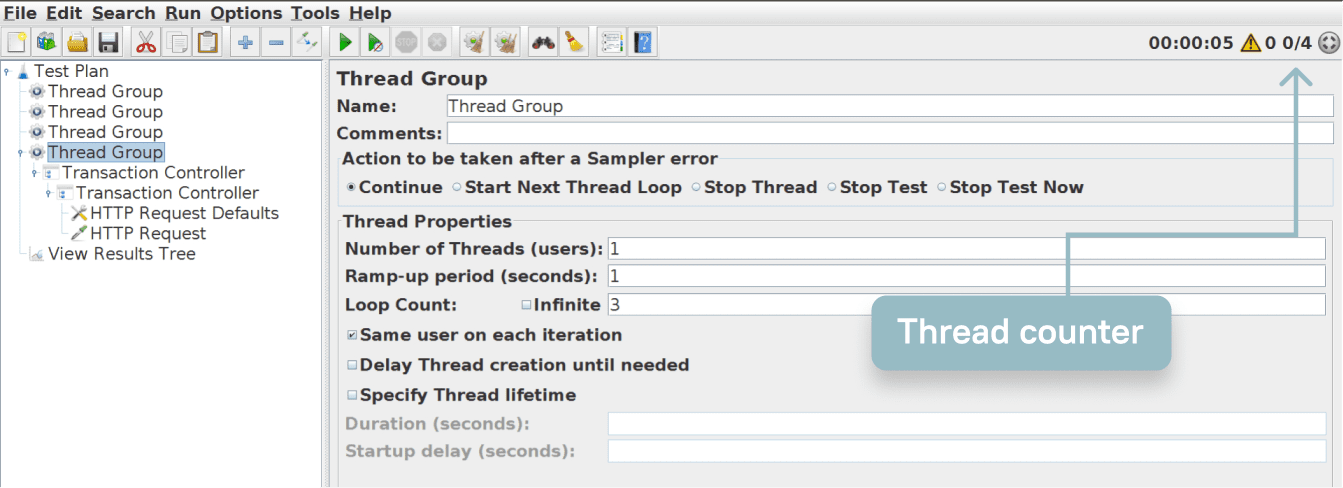 how to speed up jMeter part 2 thread counter