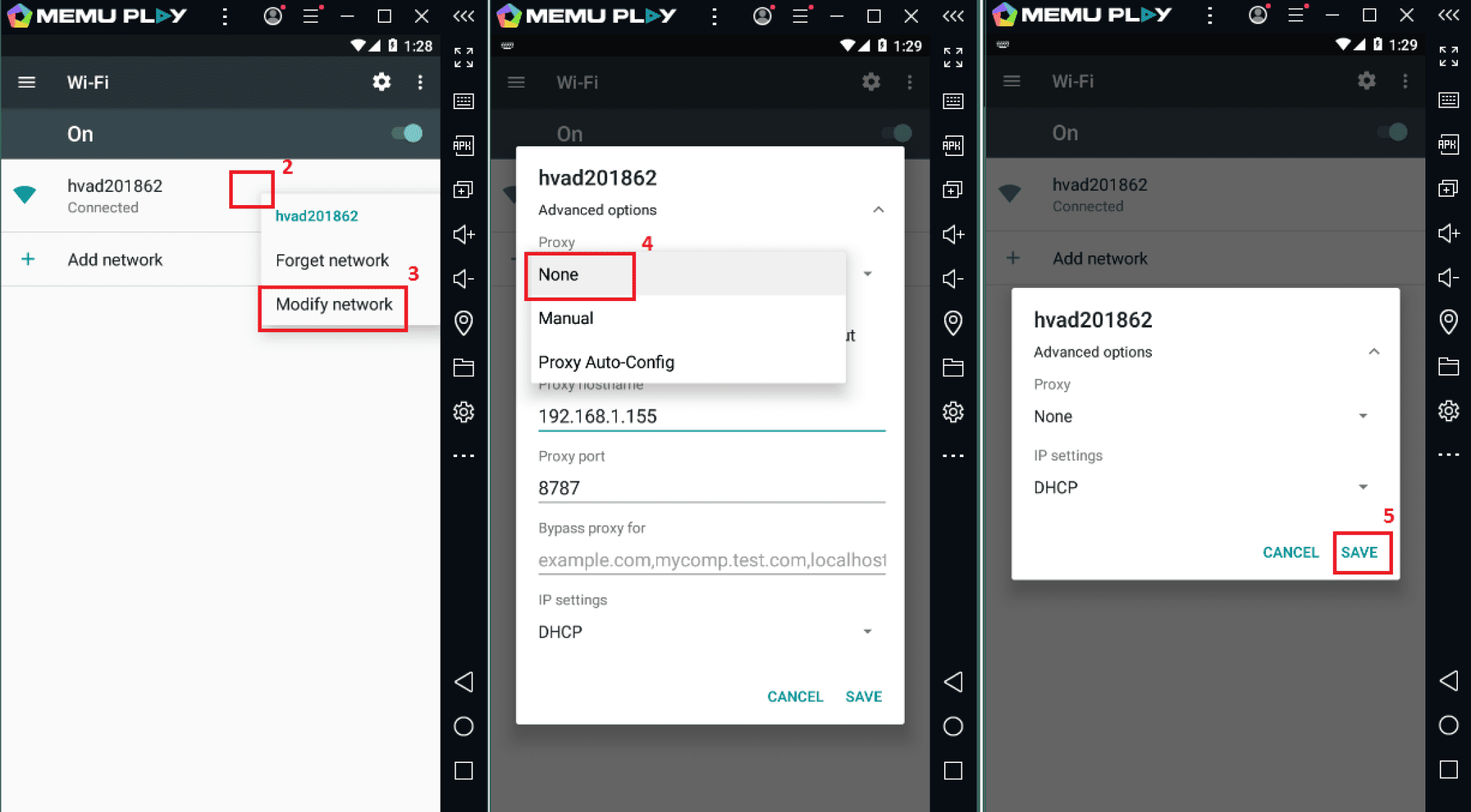 Disable proxy on your mobile device