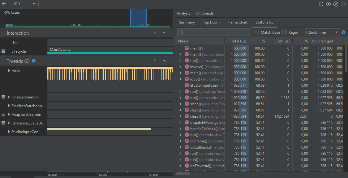 How to Improve Android app Performance measure Profiler CPU