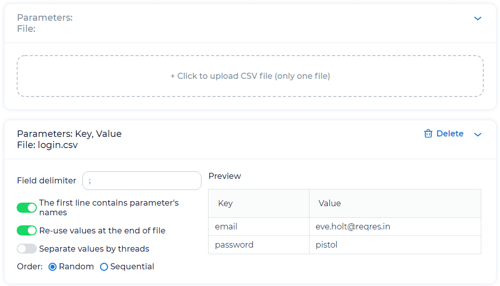 pflb platform specify project parameters 2