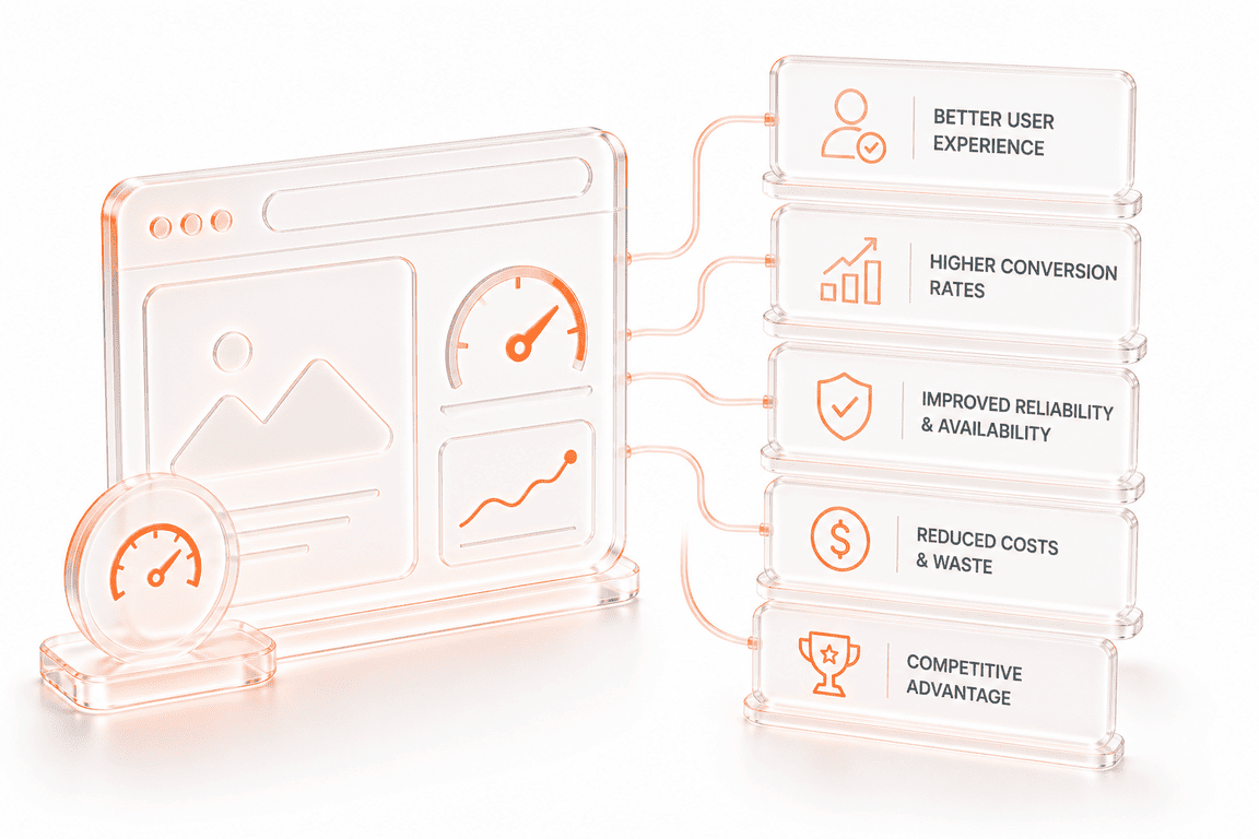 how do businesses benefit from frontend performance testing preview