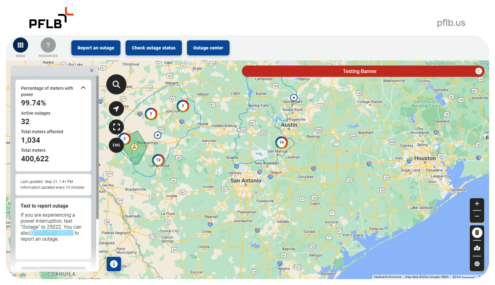 PEC Storm Center map