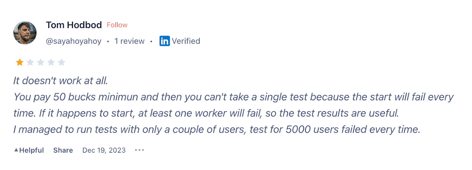 loadforge doesnt work when there are 5000 concurrent users or more