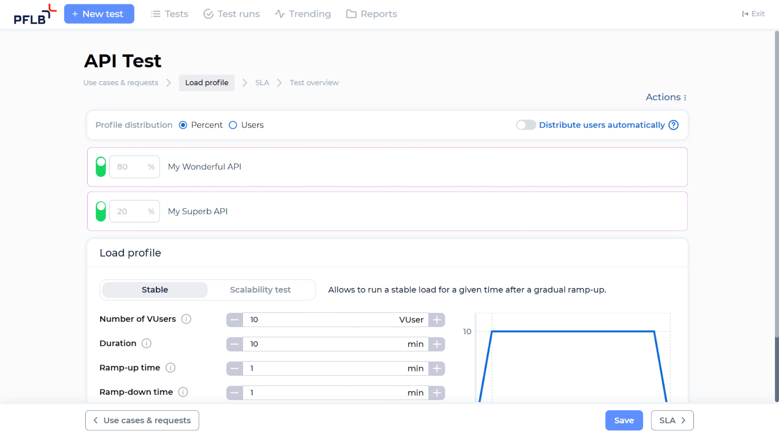 rest api load testing how to set up load distribution in pflb