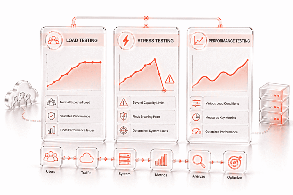 performance testing vs stress testing vs load testing preview
