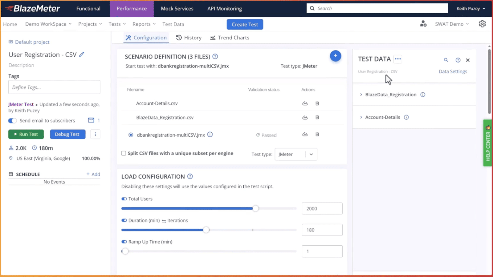 blazemeter load testing