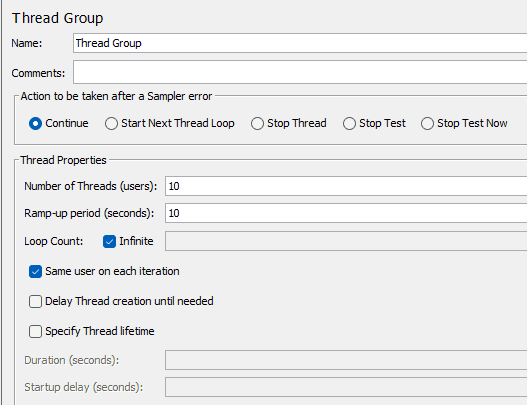 configuration in jmeter 1