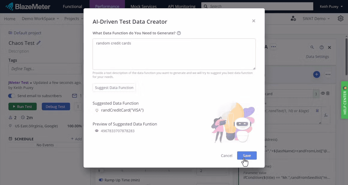 blazemeter screen