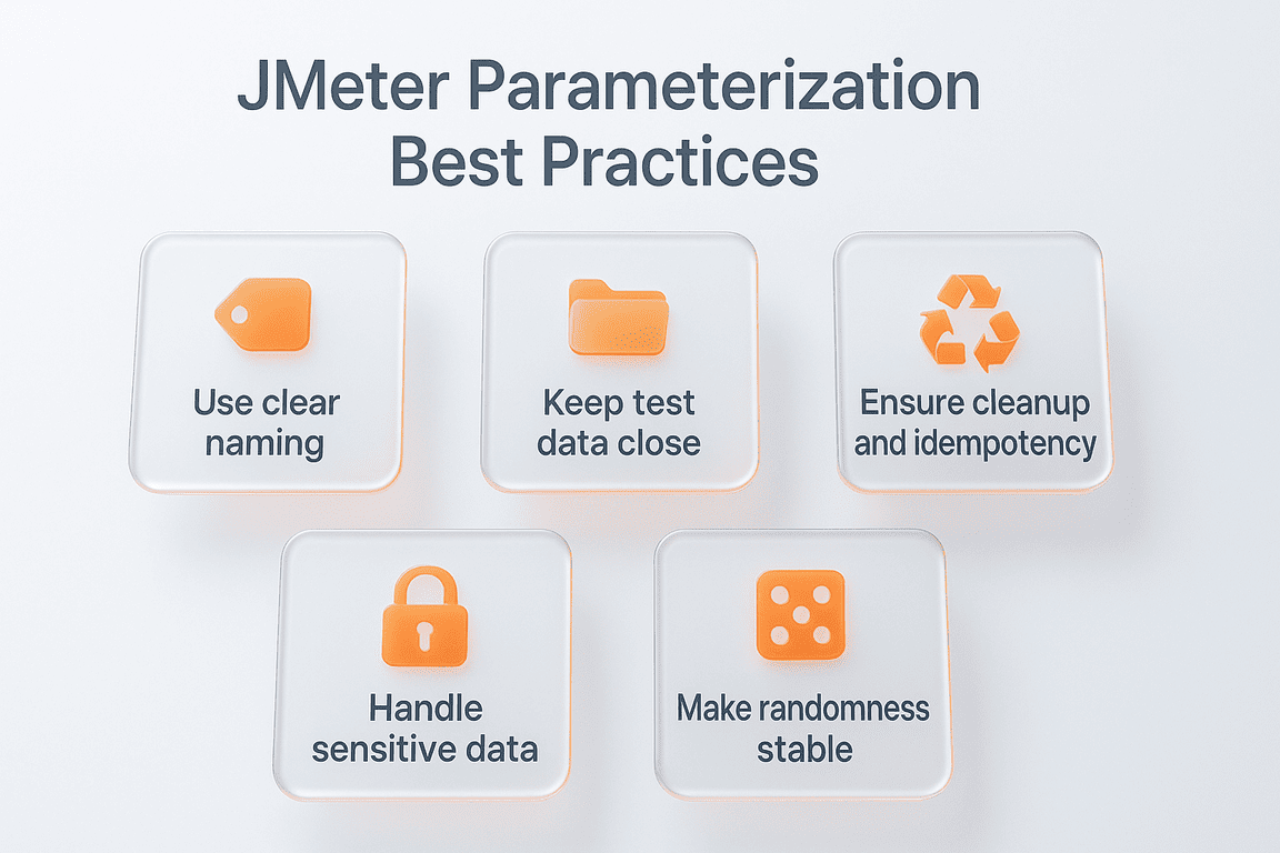 jmeter parameterization best practicies
