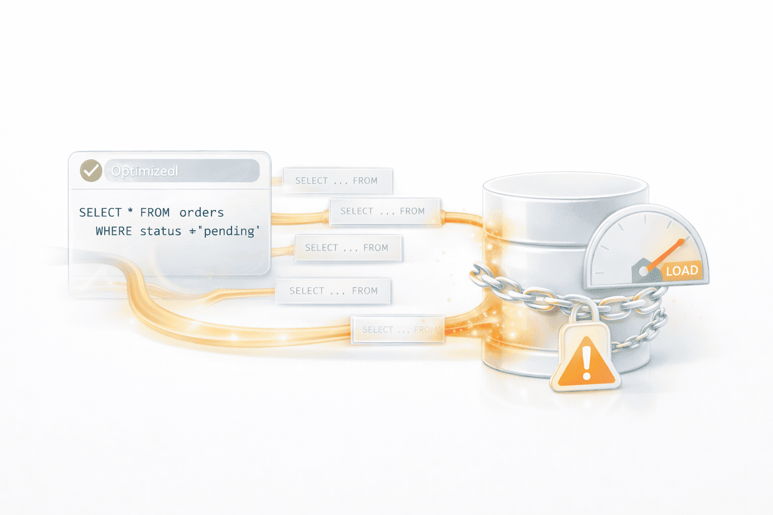 database performance is fine if queries are optimized