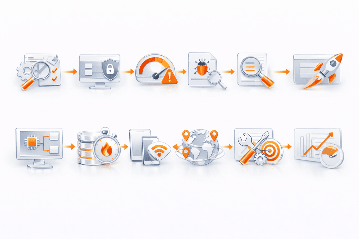 steps to website load testing checklist