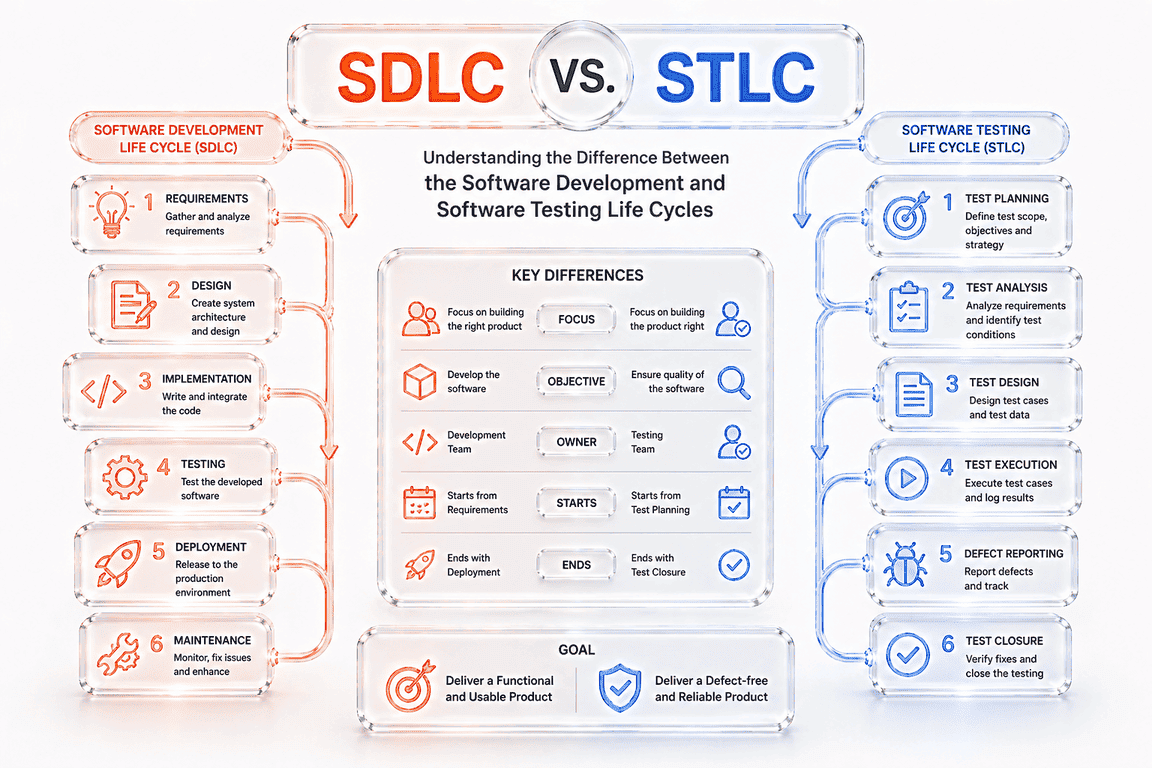 sdlc vs stlc – understanding the difference between the software development and software testing life cycles preview